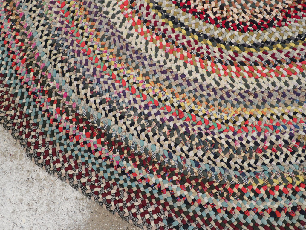 Vintage American Braid Rug, No.29619 - Staging