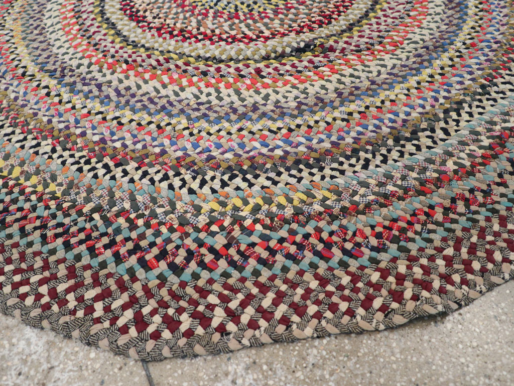 Vintage American Braid Rug, No.29619 - Staging