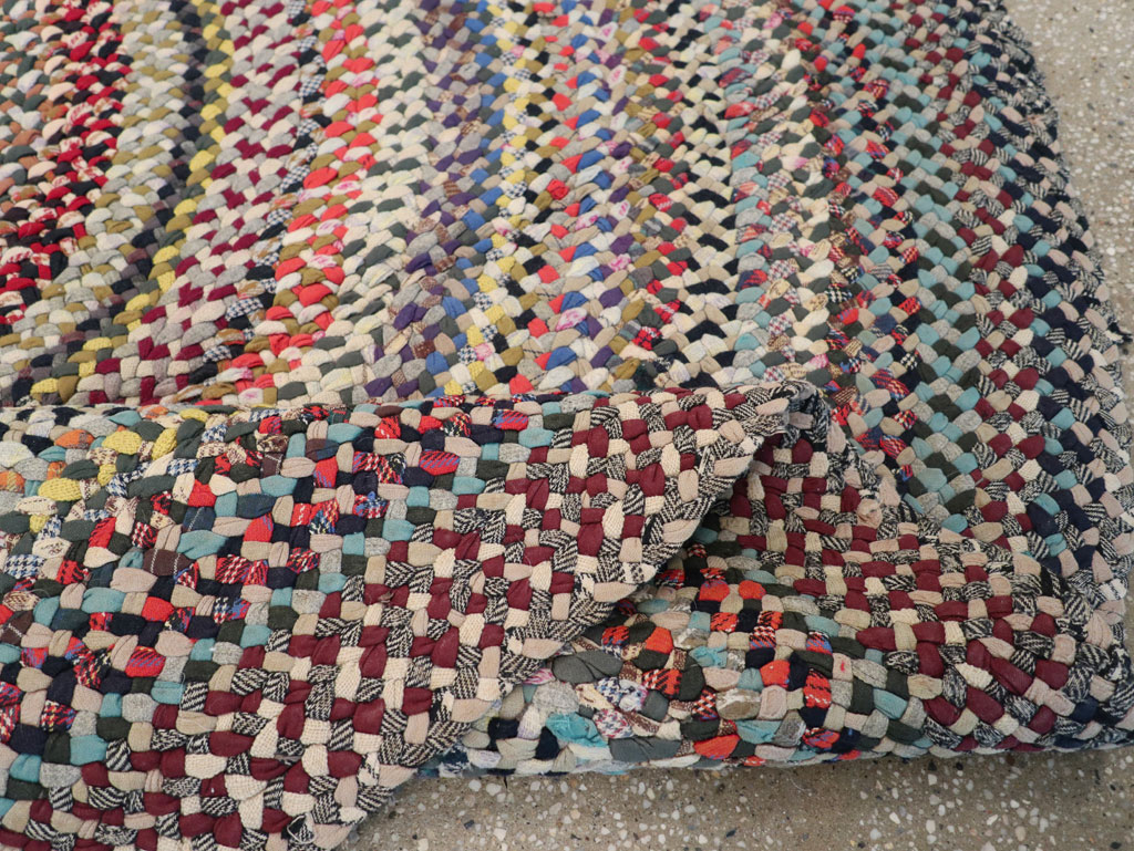 Vintage American Braid Rug, No.29619 - Staging