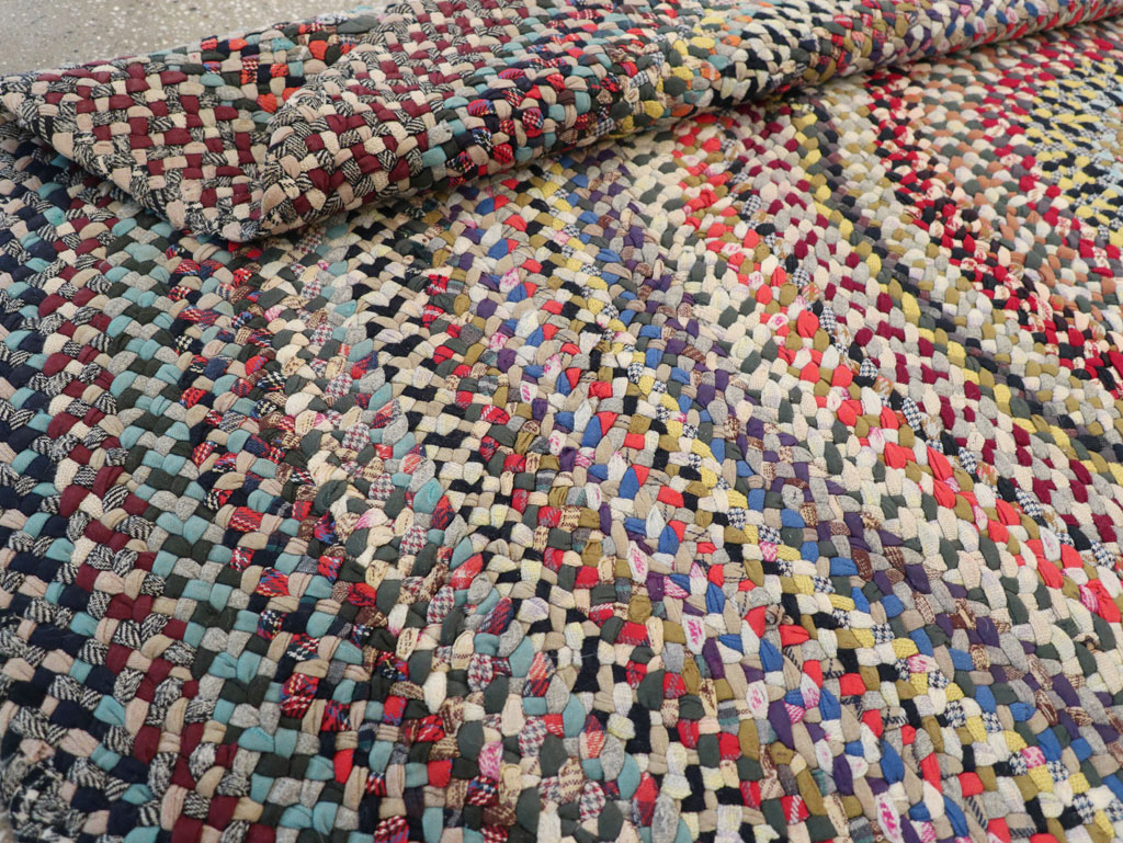 Vintage American Braid Rug, No.29619 - Staging