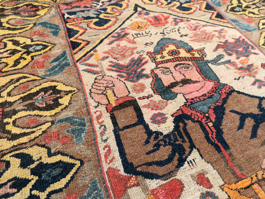 Antique Persian Kurdish Rug, No.29621 - Staging