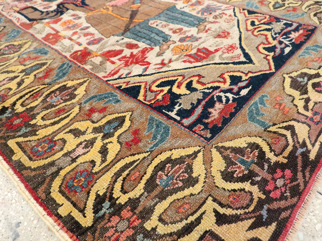Antique Persian Kurdish Rug, No.29621 - Staging