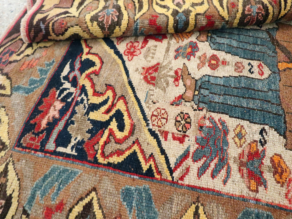 Antique Persian Kurdish Rug, No.29621 - Staging