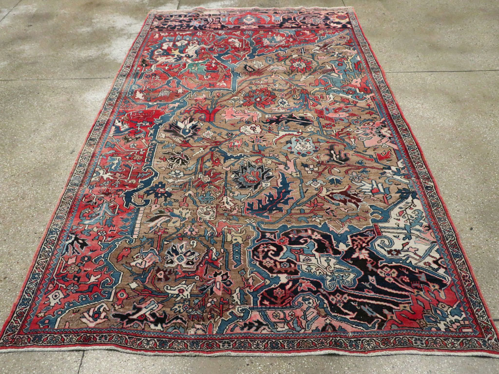 Antique Persian Bidjar Wagireh Sampler Rug, No.29627 - Staging