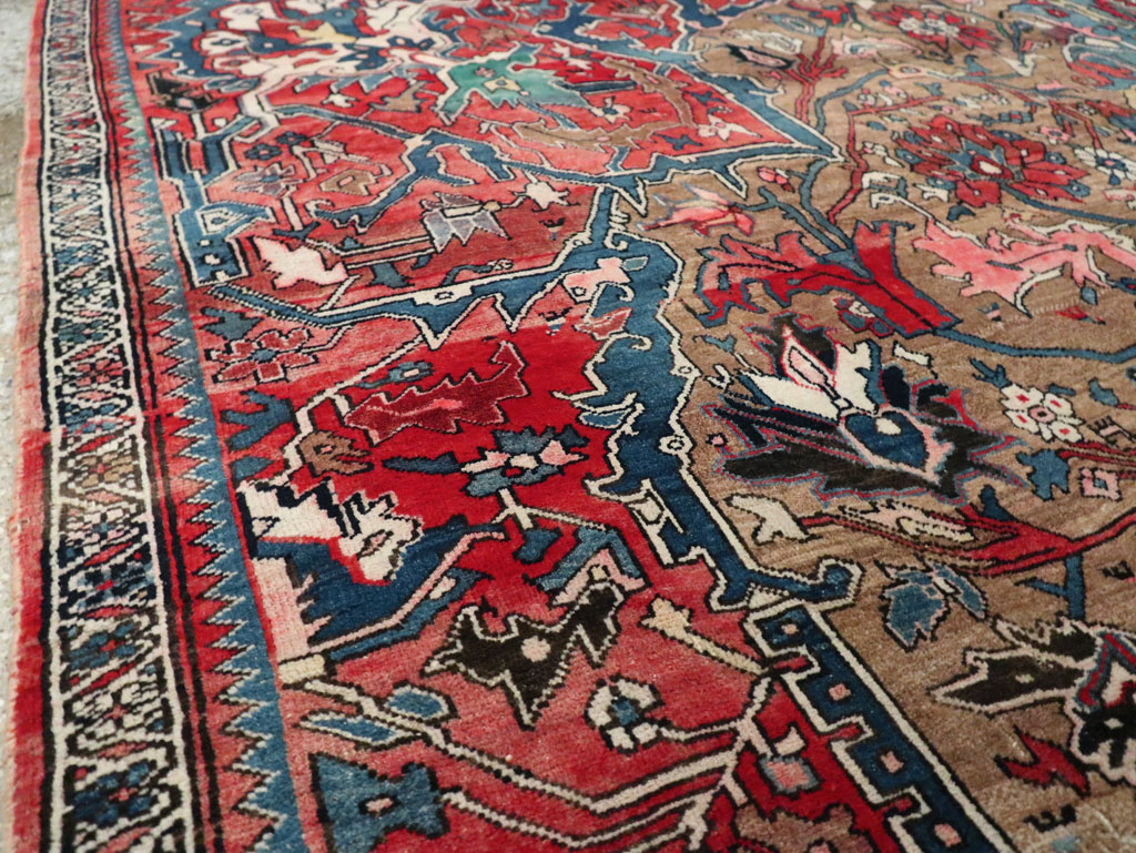 Antique Persian Bidjar Wagireh Sampler Rug, No.29627 - Staging