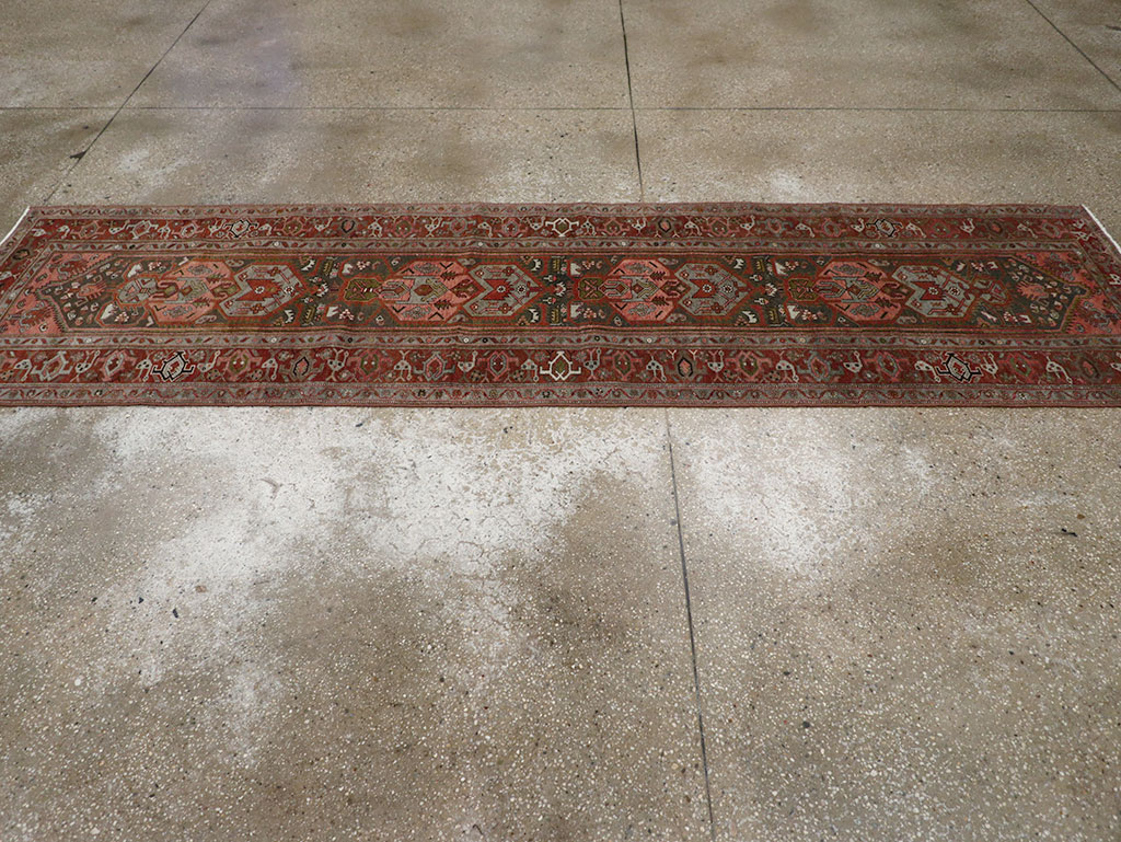 Antique Persian Malayer Runner, No.29629 - Staging