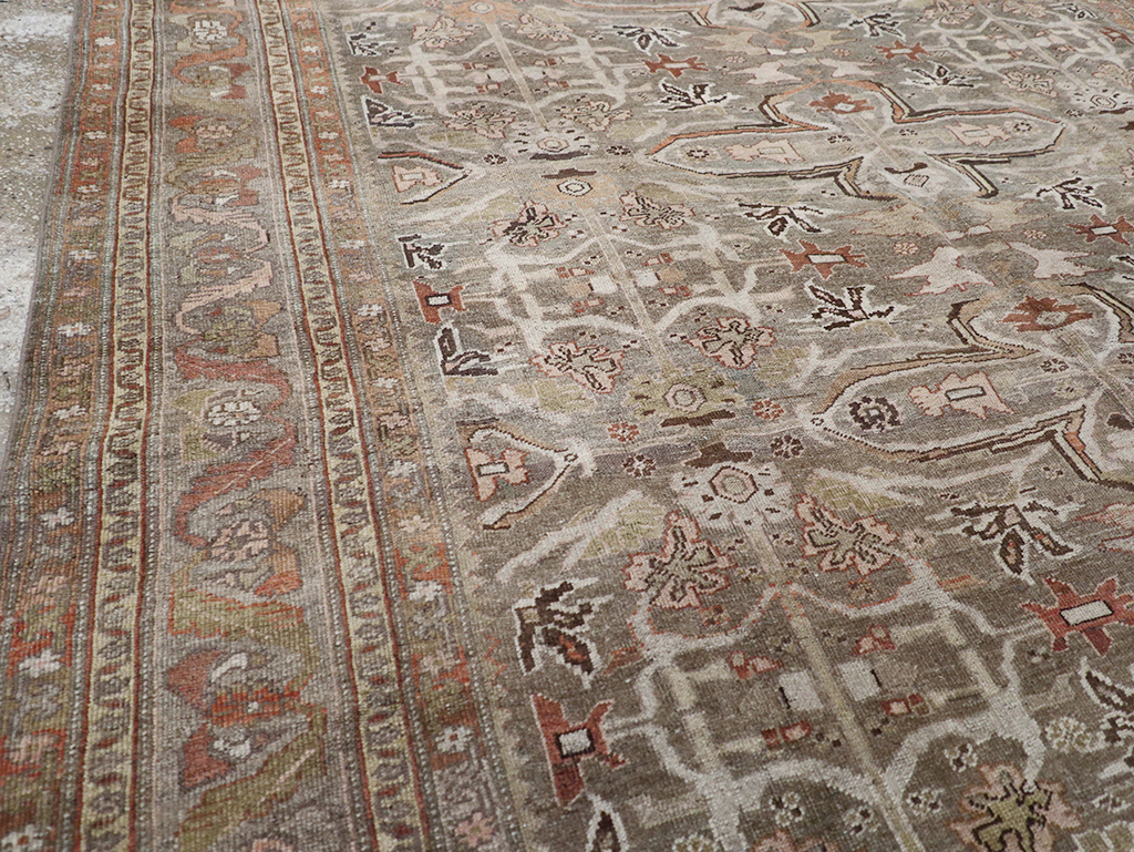 Antique Persian Bidjar Accent Carpet, No.29638 - Staging