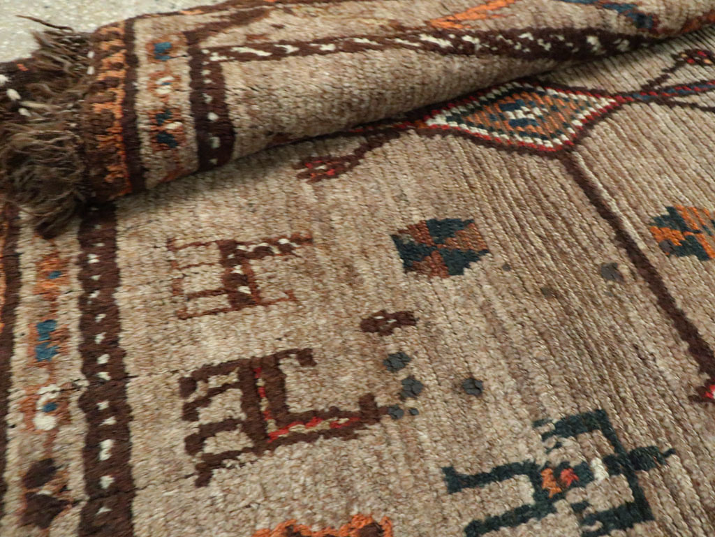 Vintage Persian Gabbeh Pictorial Rug, No.29640 - Staging