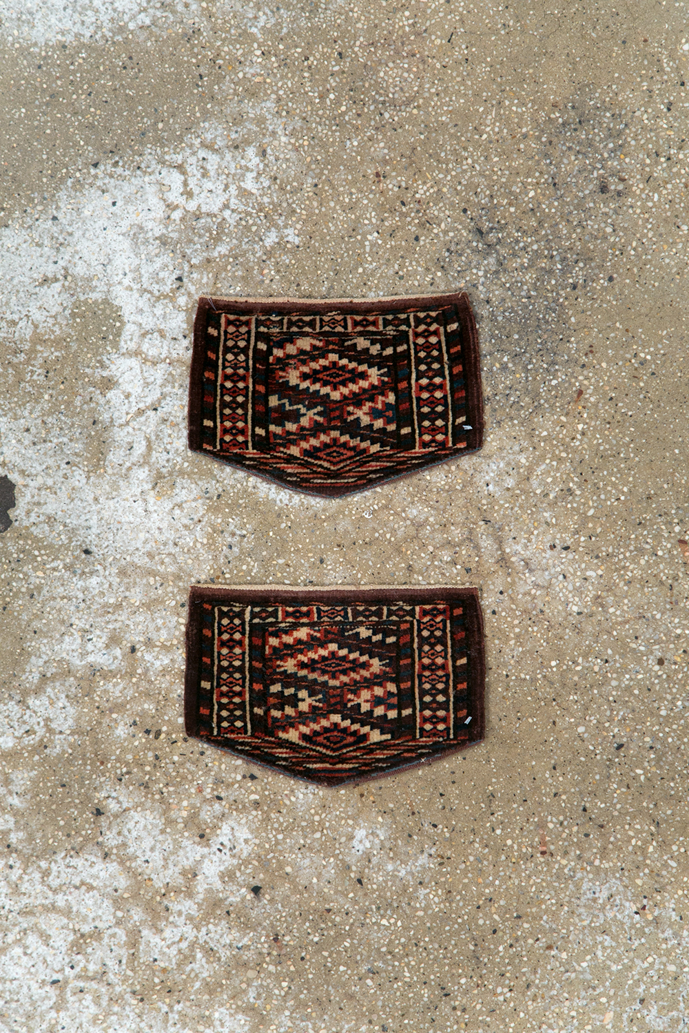 Vintage Central Asian Yamoud Turkoman Throw Rug (Pair: 1 of 2), No.29641 - Staging