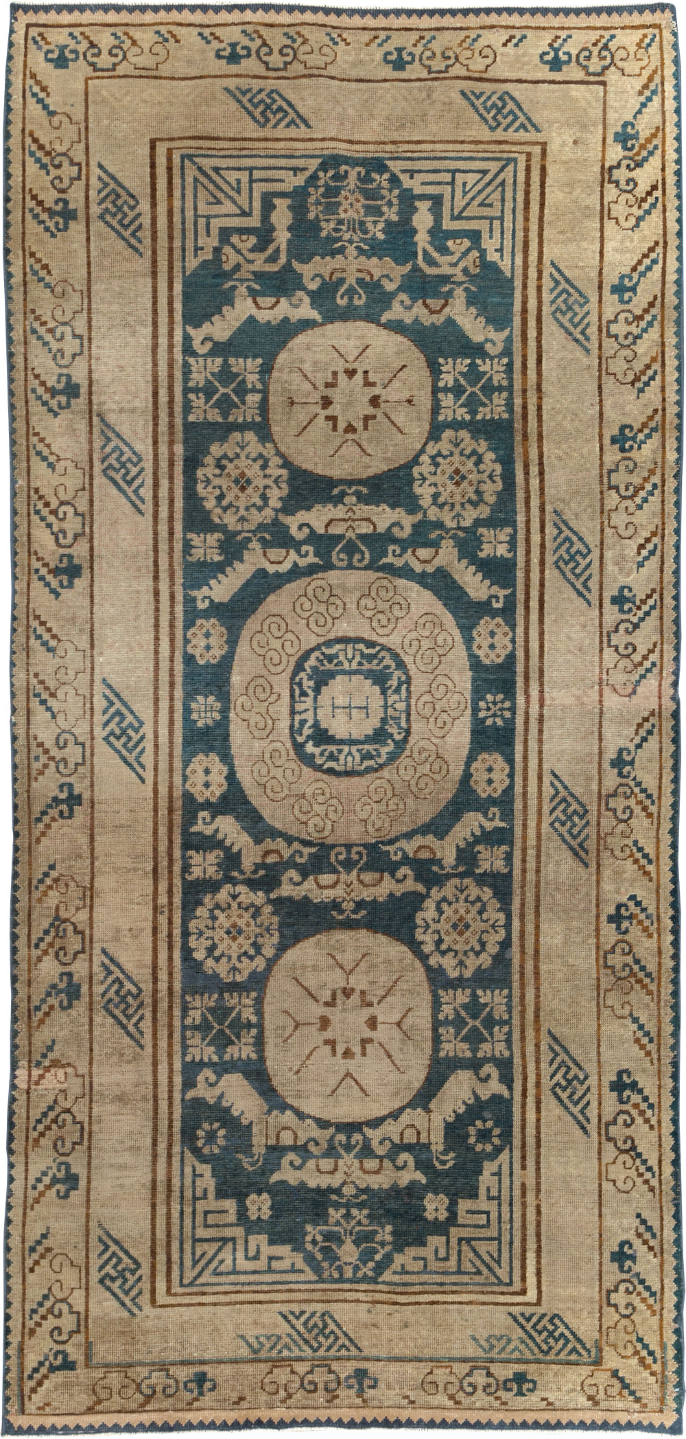 Antique East Turkestan Khotan Gallery Rug, No.29647 - Staging