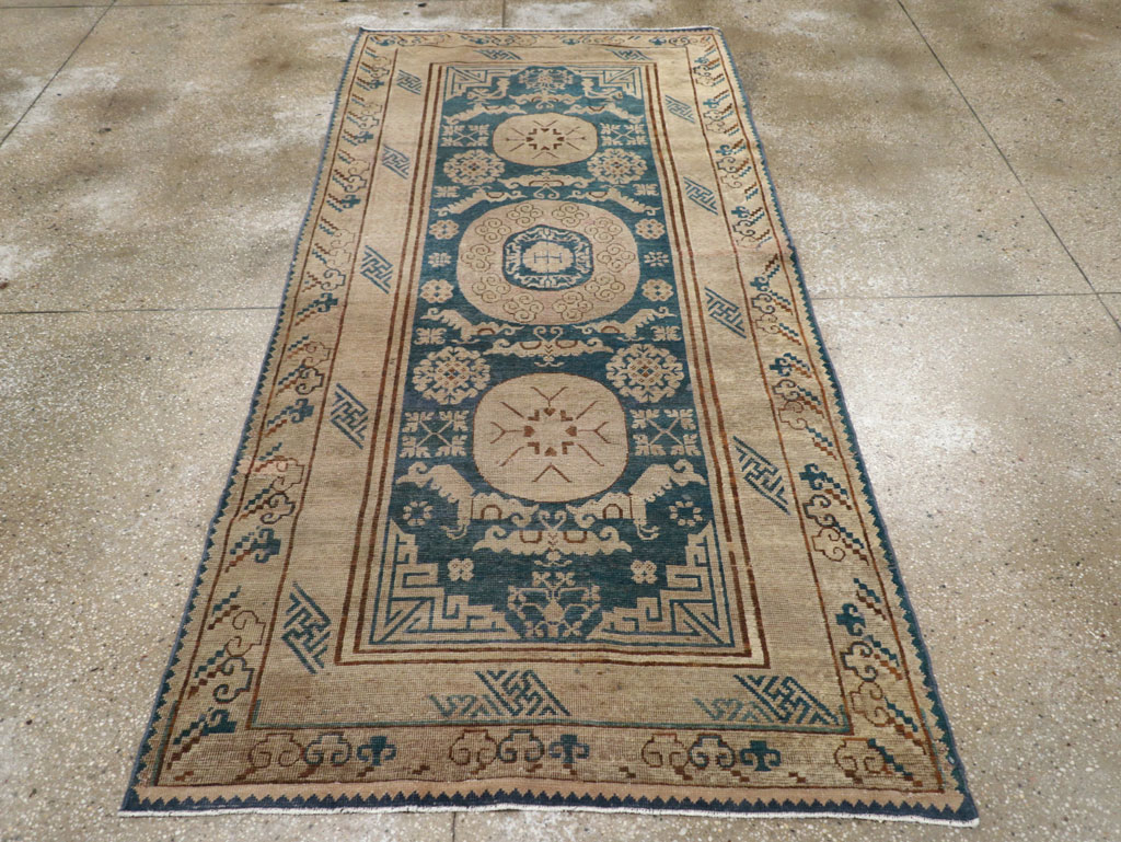 Antique East Turkestan Khotan Gallery Rug, No.29647 - Staging