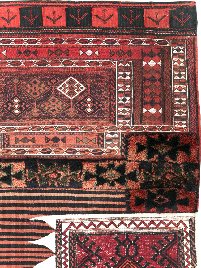 Vintage Persian Flatweave Kilim Rug, No.29648 - Staging