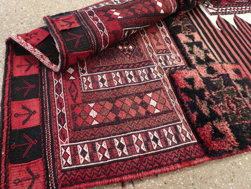 Vintage Persian Flatweave Kilim Rug, No.29648 - Staging