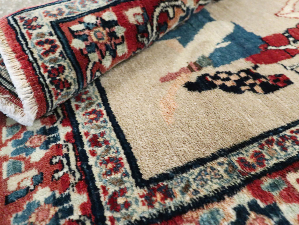 Antique Perisan Tabriz Pictorial Rug, No.29649 - Staging