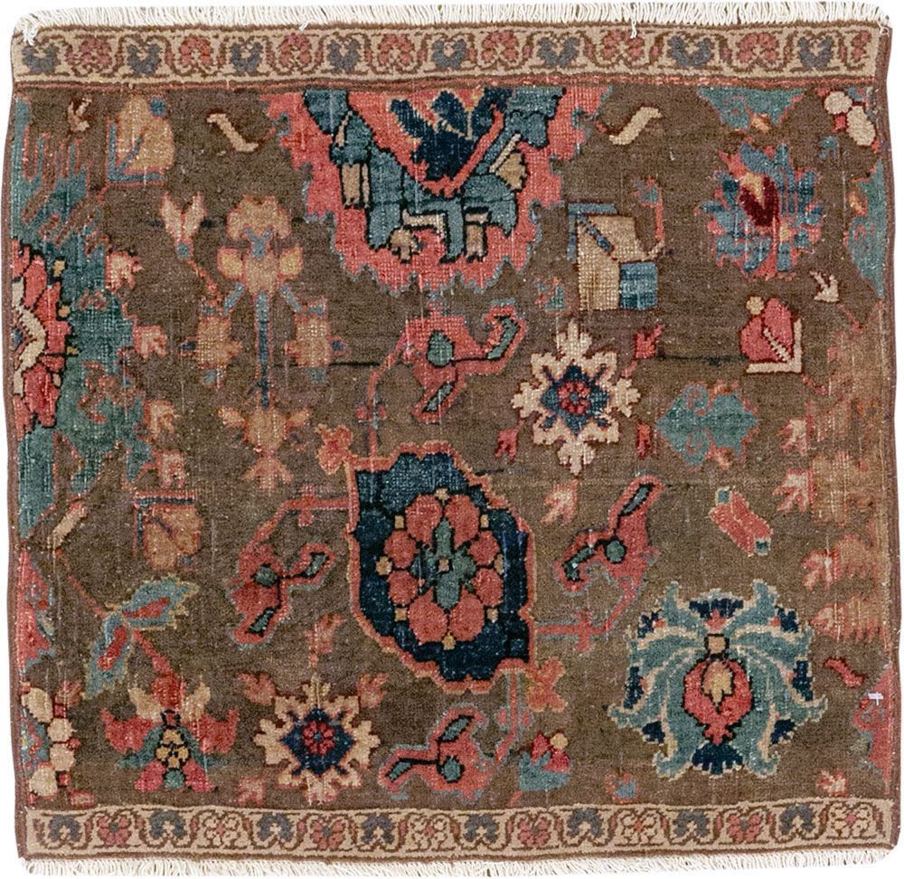 Antique Persian Wagireh Bidjar Sampler Rug, No.29661 - Staging