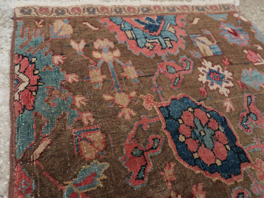 Antique Persian Wagireh Bidjar Sampler Rug, No.29661 - Staging