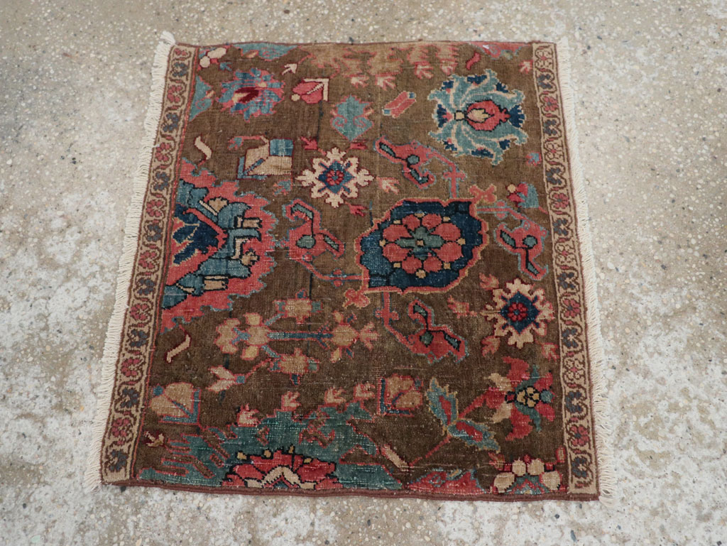 Antique Persian Wagireh Bidjar Sampler Rug, No.29661 - Staging