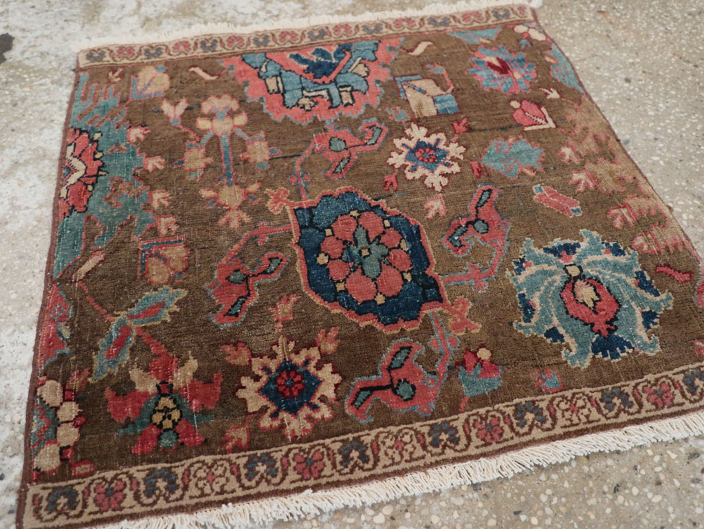 Antique Persian Wagireh Bidjar Sampler Rug, No.29661 - Staging