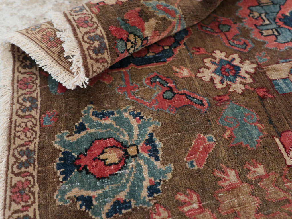 Antique Persian Wagireh Bidjar Sampler Rug, No.29661 - Staging