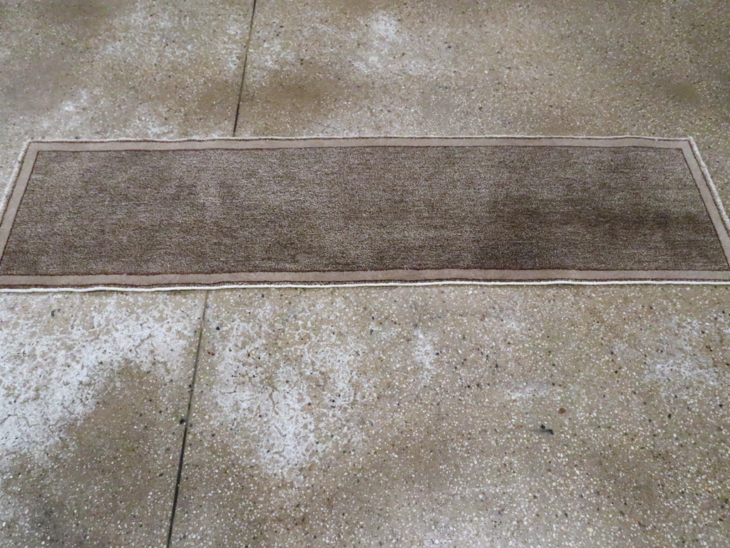 Modern Style Vintage Persian Mashad Small Runner, No.29664 - Staging