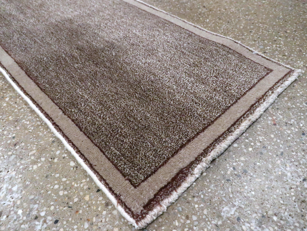 Modern Style Vintage Persian Mashad Small Runner, No.29664 - Staging