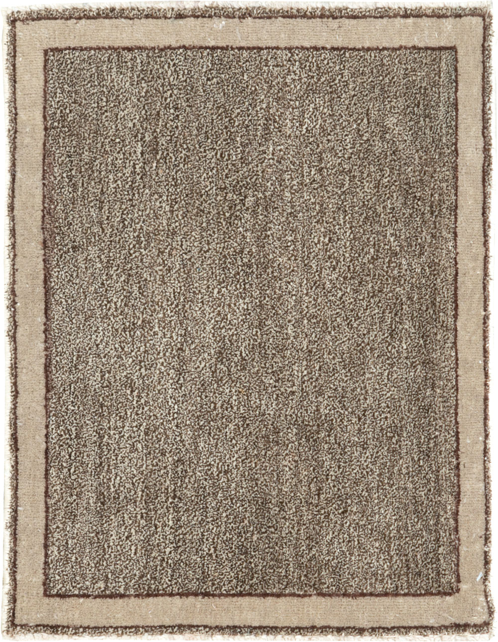 Vintage Persian Mashad Small Throw Rug, No.29666 - Staging