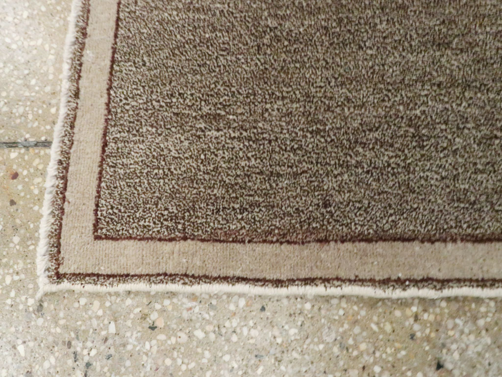 Vintage Persian Mashad Small Throw Rug, No.29666 - Staging