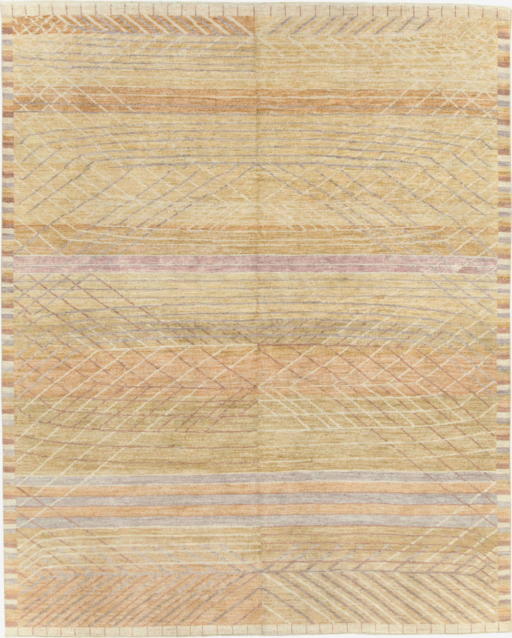 Swedish Inspired Contemporary Turkish Anatolian Room Size Carpet, No.29669 - Staging
