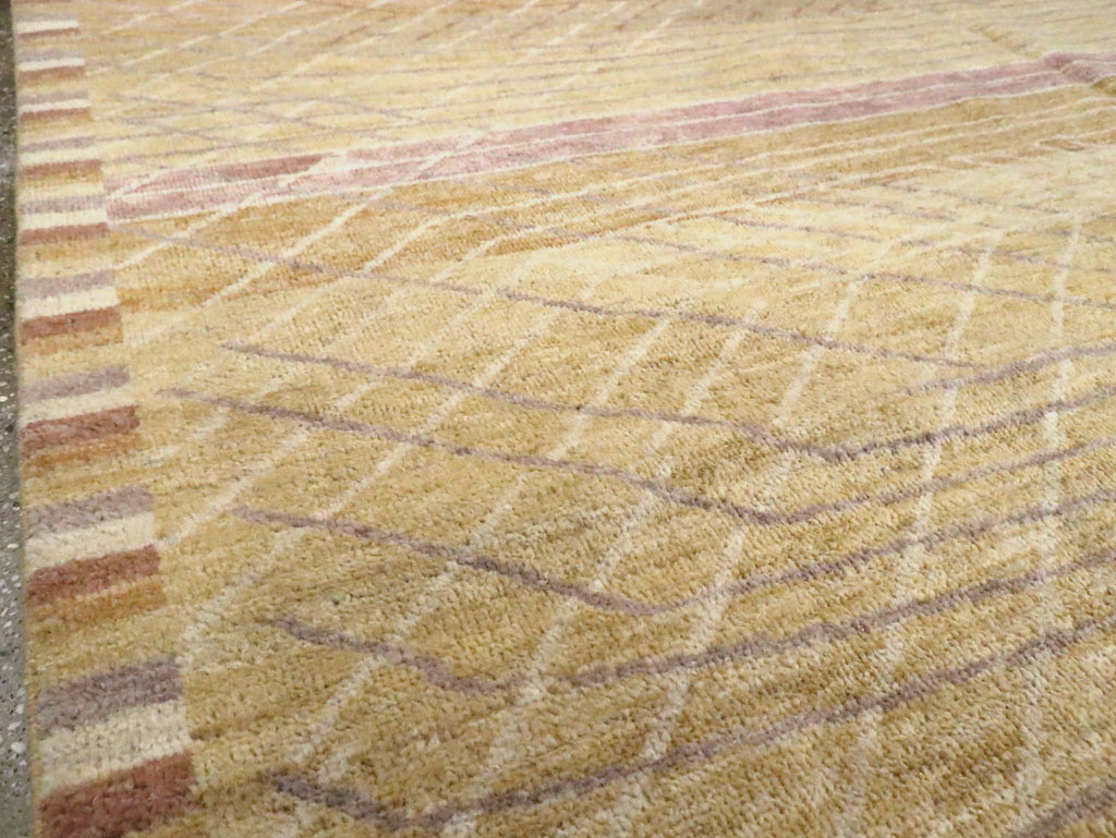 Swedish Inspired Contemporary Turkish Anatolian Room Size Carpet, No.29669 - Staging