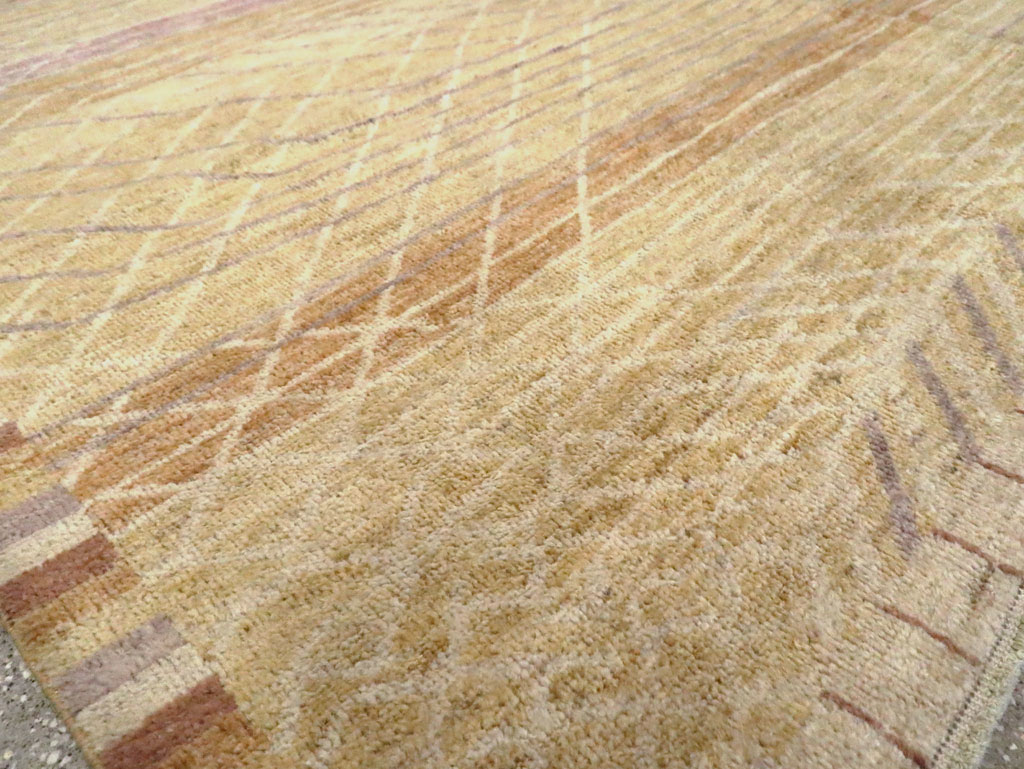 Swedish Inspired Contemporary Turkish Anatolian Room Size Carpet, No.29669 - Staging