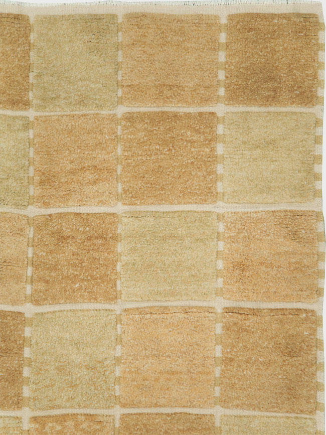 Swedish Inspired Contemporary Turkish Anatolian Square Room Size Carpet, No.29670 - Staging