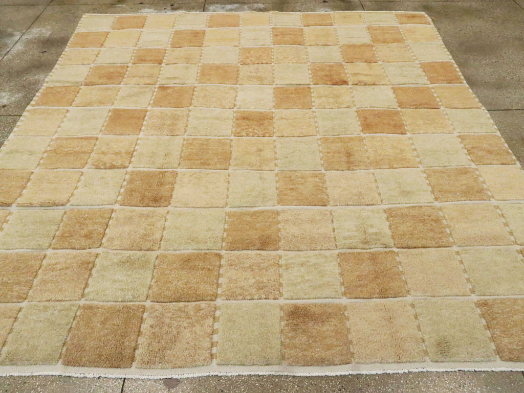 Swedish Inspired Contemporary Turkish Anatolian Square Room Size Carpet, No.29670 - Staging