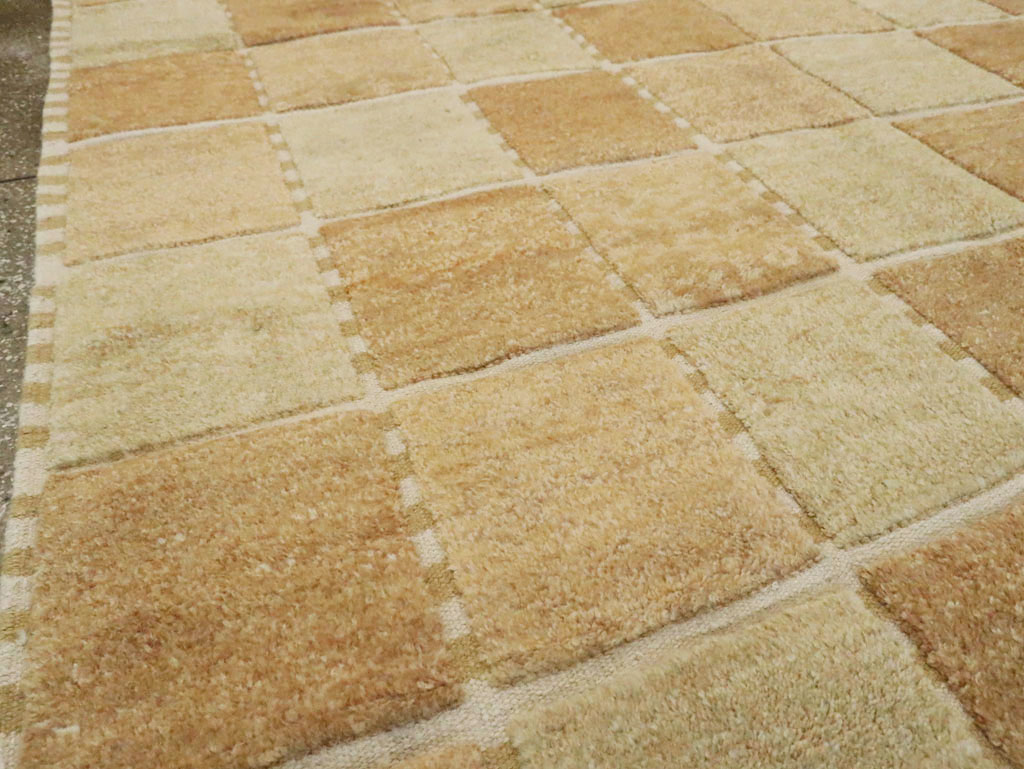 Swedish Inspired Contemporary Turkish Anatolian Square Room Size Carpet, No.29670 - Staging