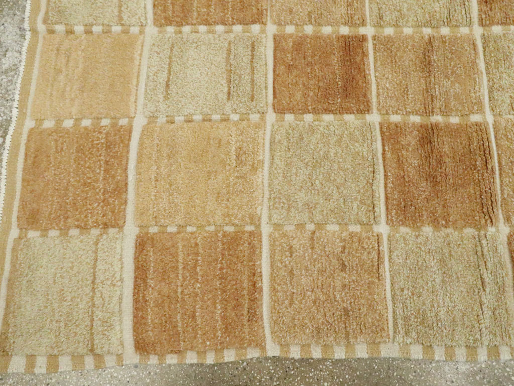 Swedish Inspired Contemporary Turkish Anatolian Square Room Size Carpet, No.29670 - Staging