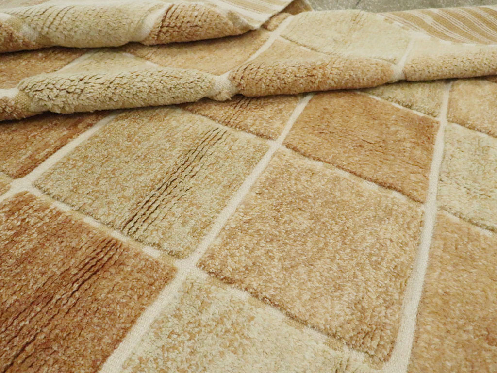 Swedish Inspired Contemporary Turkish Anatolian Square Room Size Carpet, No.29670 - Staging