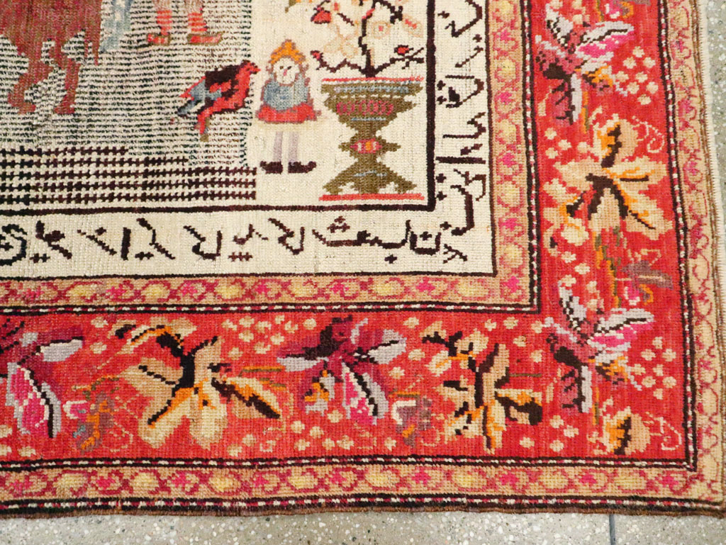 Antique Pictorial Karabagh Rug, No.29673 - Staging