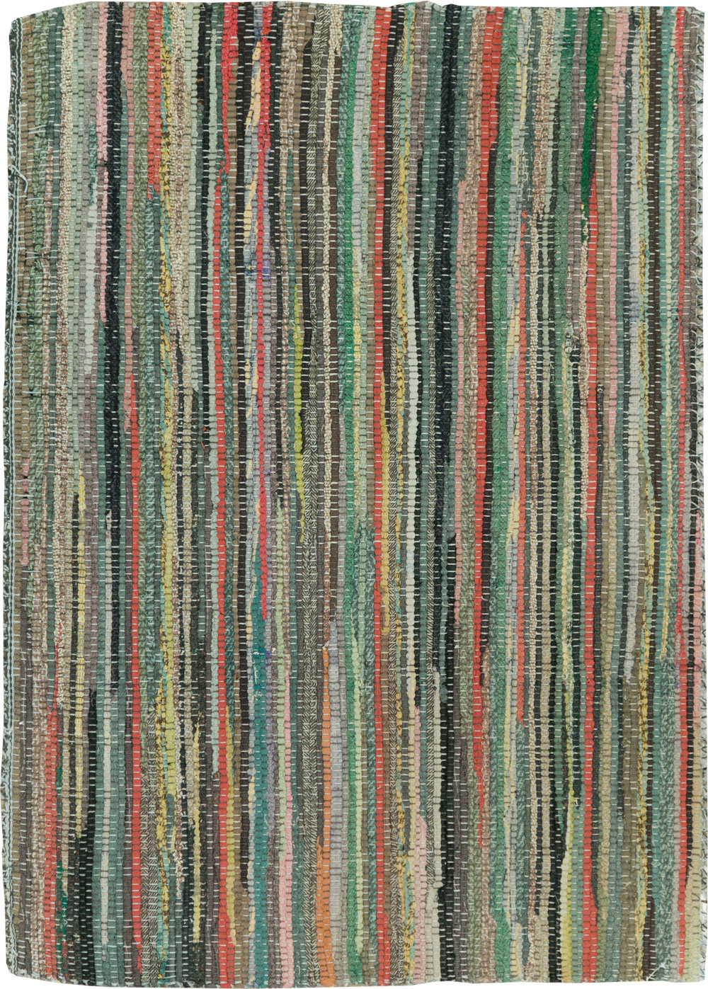 Vintage American Rag Rug, No.29675 - Staging