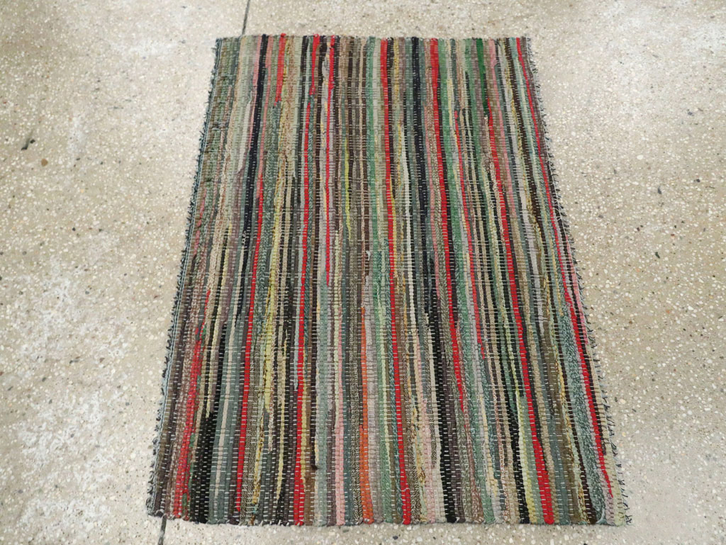 Vintage American Rag Rug, No.29675 - Staging
