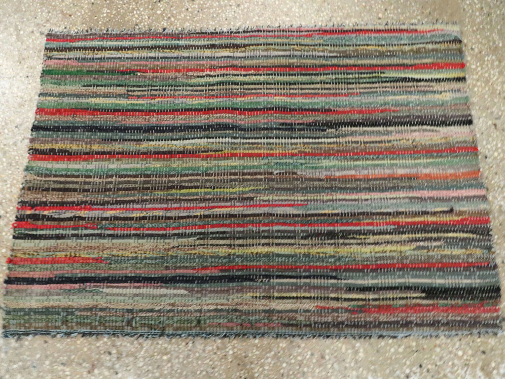 Vintage American Rag Rug, No.29675 - Staging