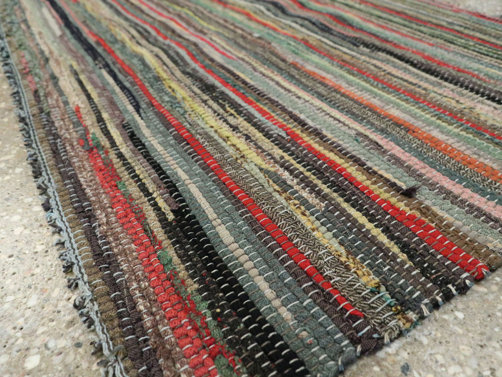 Vintage American Rag Rug, No.29675 - Staging