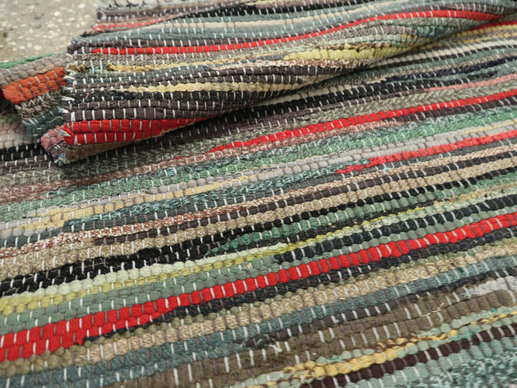 Vintage American Rag Rug, No.29675 - Staging