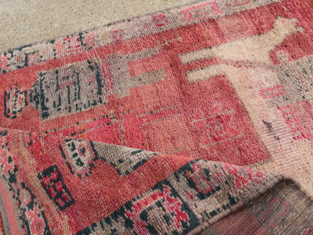 Vintage Turkish Anatolian Pictorial Runner, No.29676 - Staging