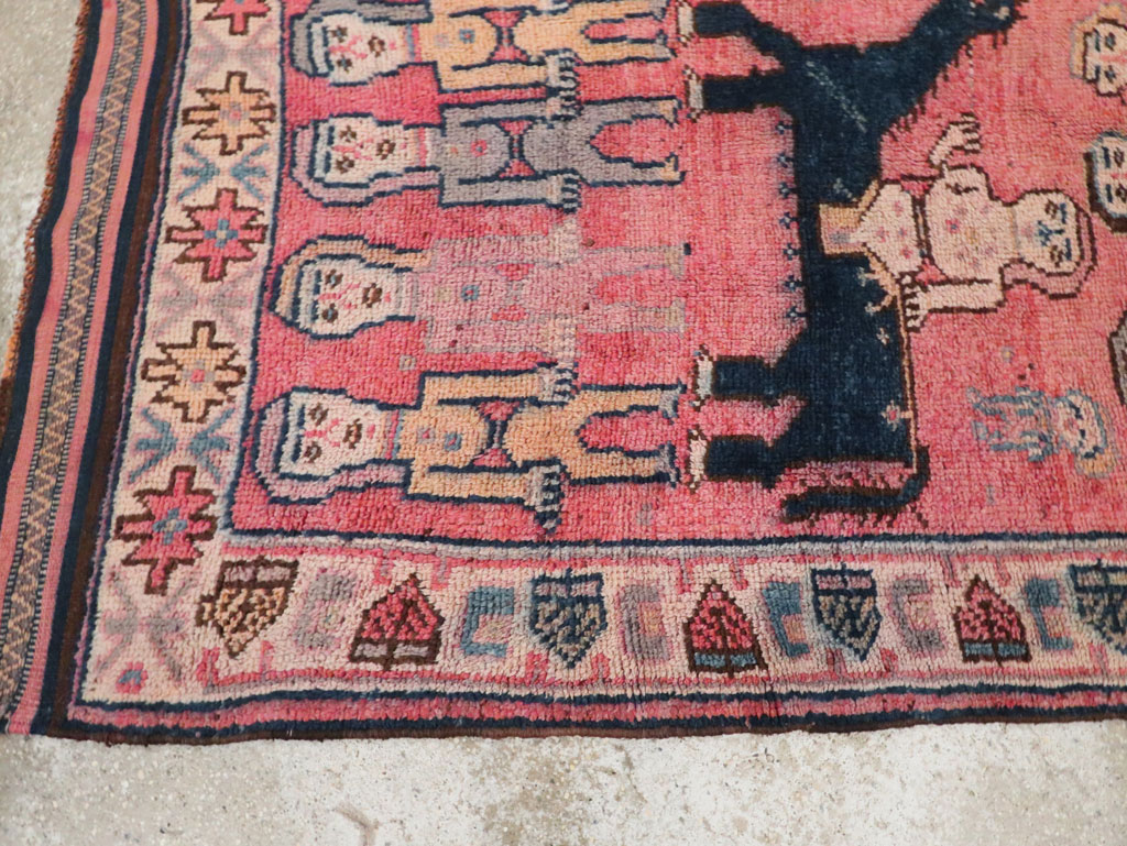 Vintage Turkish Anatolian Pictorial Runner, No.29679 - Staging