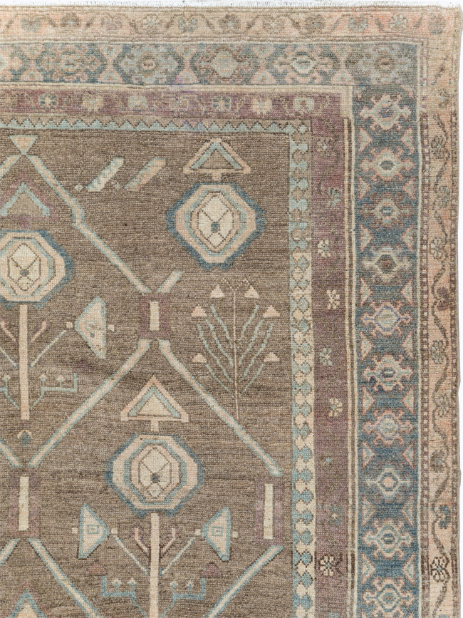 Vintage Persian Malayer Wide Gallery Runner, No.29680 - Staging