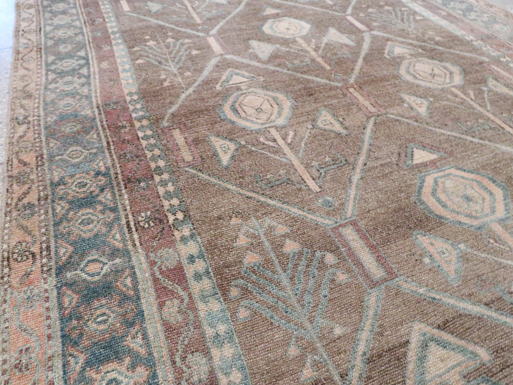 Vintage Persian Malayer Wide Gallery Runner, No.29680 - Staging