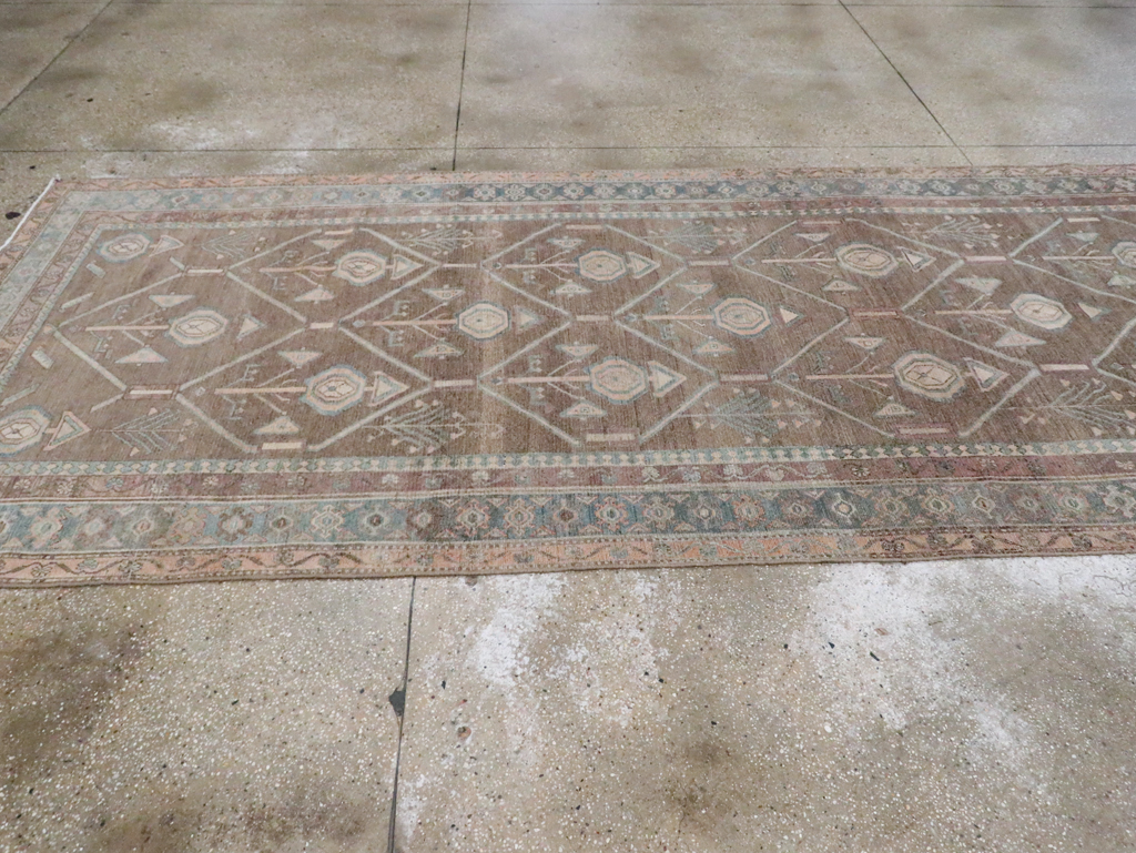 Vintage Persian Malayer Wide Gallery Runner, No.29680 - Staging