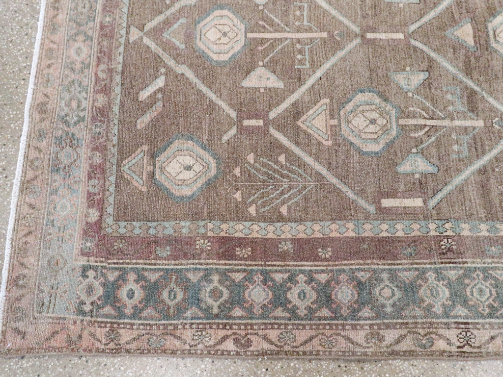 Vintage Persian Malayer Wide Gallery Runner, No.29680 - Staging