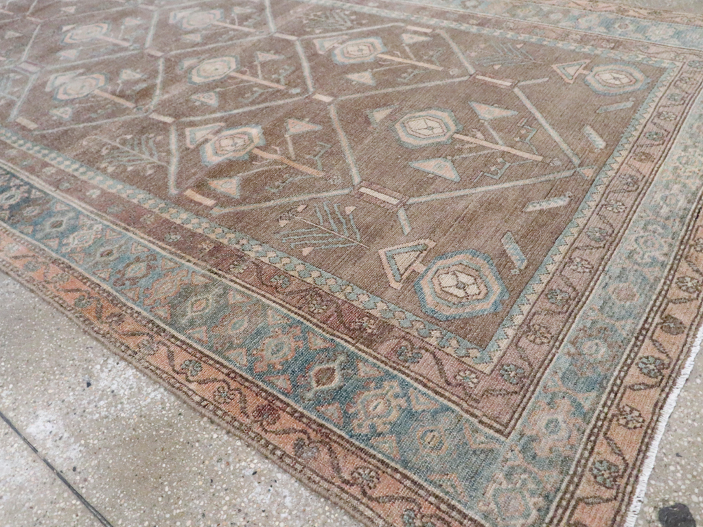 Vintage Persian Malayer Wide Gallery Runner, No.29680 - Staging