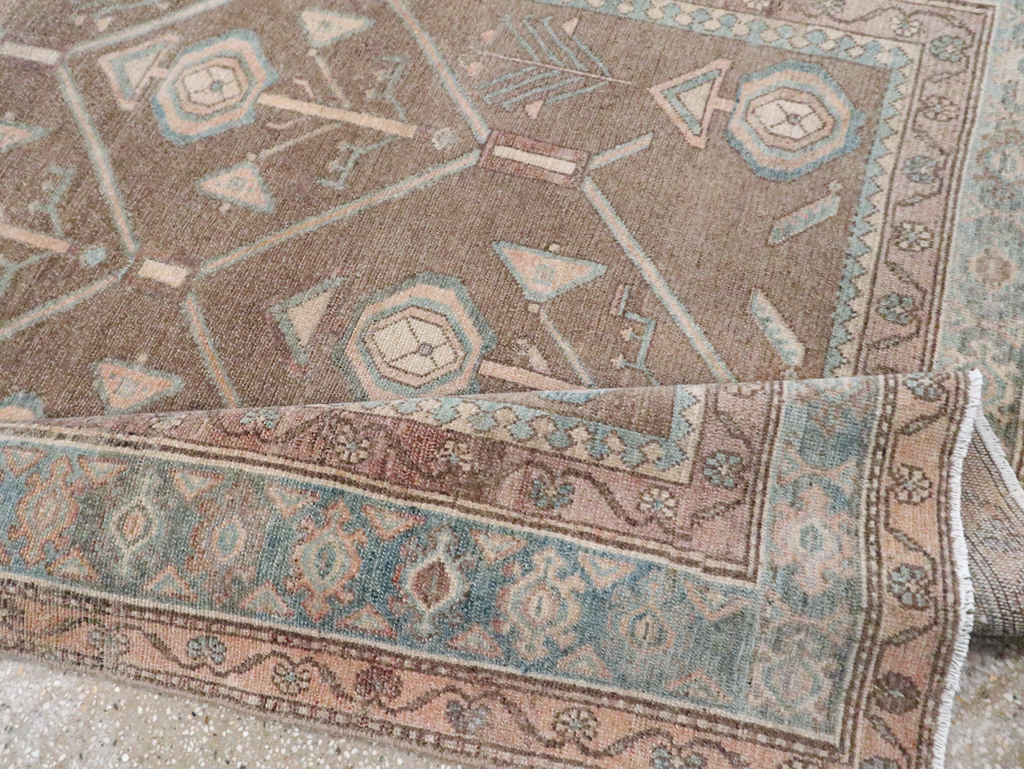 Vintage Persian Malayer Wide Gallery Runner, No.29680 - Staging