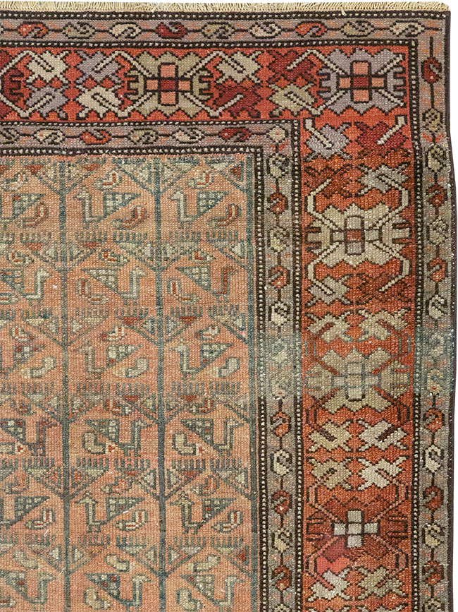 Antique Persian Malayer Throw Rug, No.29682 - Staging